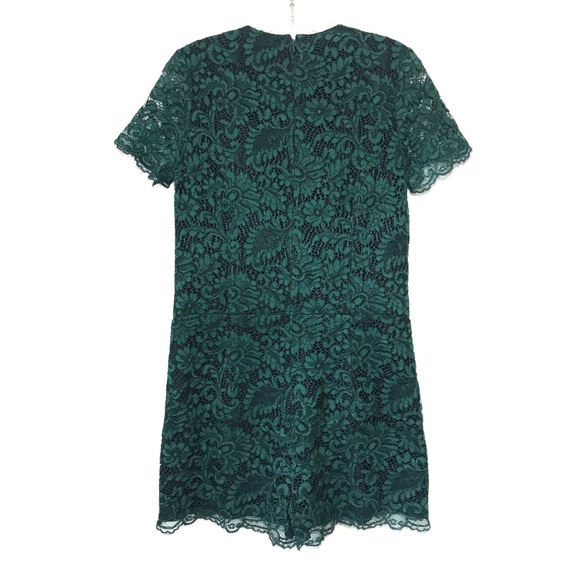 Chelsea28 Emerald Lace Romper - Picture 5 of 8